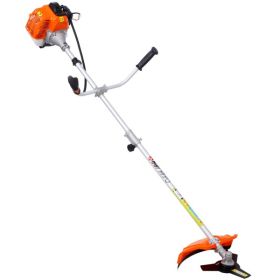 52cc Lawn Mower Gasoline Powered Lawn Mower, 2-in-1 Lawn Mower With 10 Inch Lawn Mower, Rubber Handle And Shoulder Strap, Banned Platform Temu (Color: Orange)