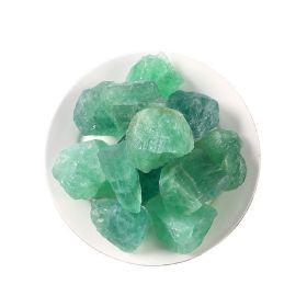 Crystal Rough Green Fluorite, Cross-border Crystal Diffuser, Rough Wool, Aromatherapy Stone, Black Tourmaline, Crystal Crushed Stone (Option: 12cm)