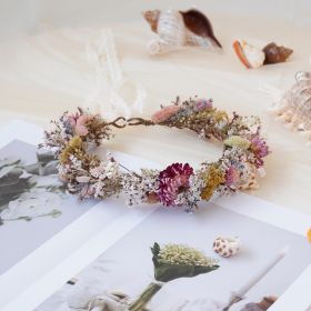 Gypsophila Crown Dried Flower Crown Bridal Crown Wedding Crown Everyday Crown Party Crown Birthday Crown (Option: Adult)