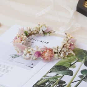 Gypsophila Crown, Dried Flower Crown, Bridal Wedding, Daily Party, Birthday Universal Crown (Option: Adult)