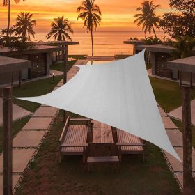 Artpuch Custom Size Light Gray Sun Shade Sail Triangle Canopy 185 GSM Durable Fabric UV Block Awning for Outdoor Patio Garden Backyard (Customize (Color: Light Gray, size: 11'x15')