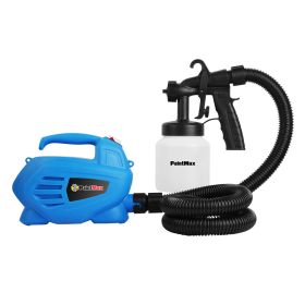 800ML Paint Spray Painter 650W Paint Sprayer Machine 800ML Per Min Output HVLP Oil Primer Water Sprayer With 3 Spraying Patterns Motor Strap Deta (Color: Blue)